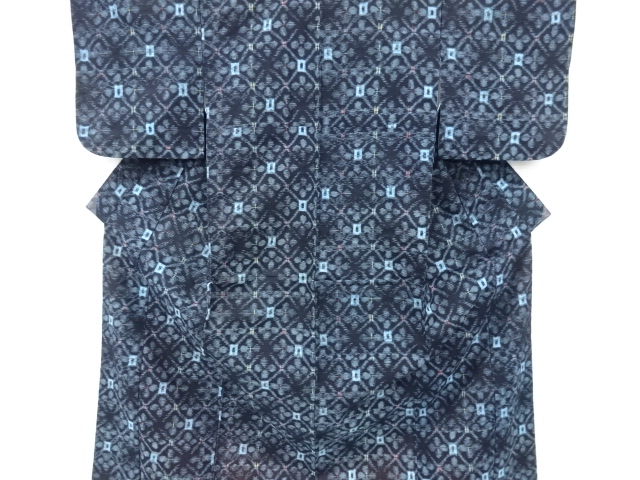 kurume ファッション 久留米絣 藍 書生絣 男性用 羽織 袷仕立て 木綿